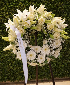 7.03 Rouwkrans,  wit